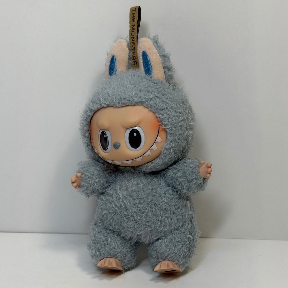 Pop Mart Labubu The Monsters Plush Vinyl Face Figure Blue Grey Kasing Lung
